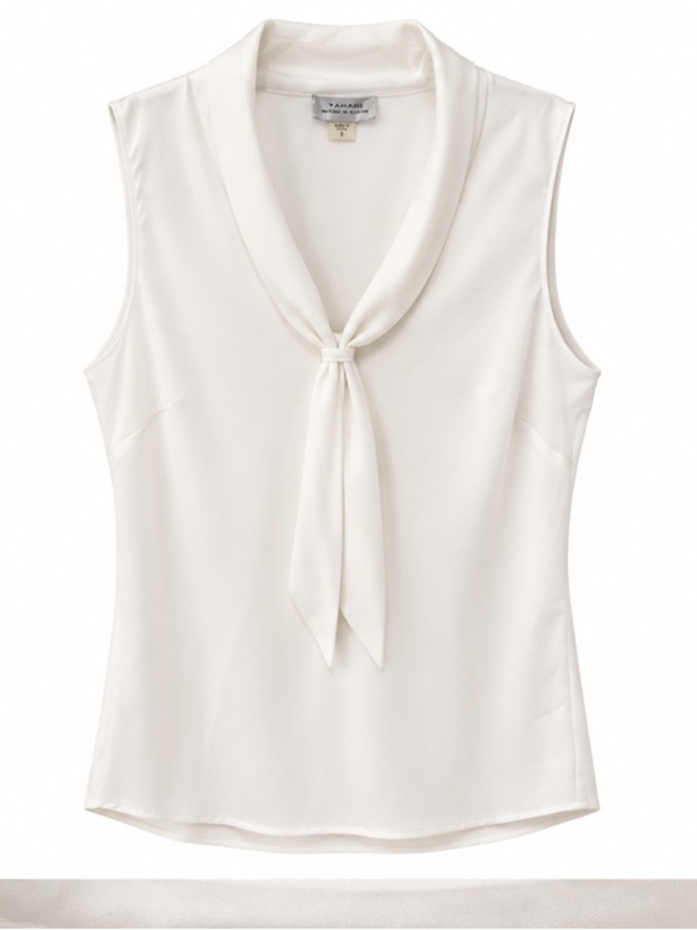 Sleeveless Tie-Neck Camisole in Ivory by Talbots